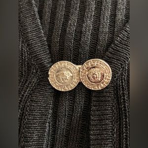 Gianni Versace COUTURE Black Cardigan Slim Fit Women's Size 38 US XS